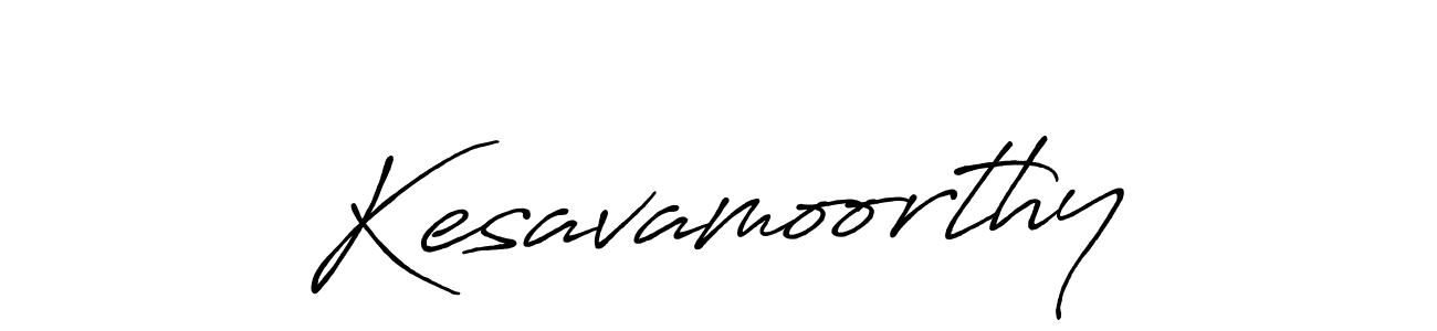 Use a signature maker to create a handwritten signature online. With this signature software, you can design (Antro_Vectra_Bolder) your own signature for name Kesavamoorthy. Kesavamoorthy signature style 7 images and pictures png