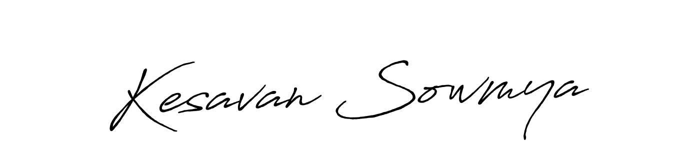 Create a beautiful signature design for name Kesavan Sowmya. With this signature (Antro_Vectra_Bolder) fonts, you can make a handwritten signature for free. Kesavan Sowmya signature style 7 images and pictures png