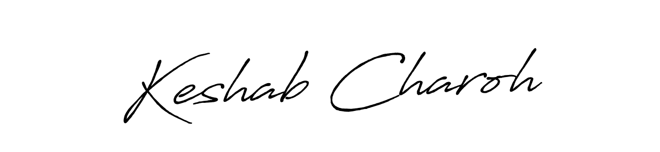 Design your own signature with our free online signature maker. With this signature software, you can create a handwritten (Antro_Vectra_Bolder) signature for name Keshab Charoh. Keshab Charoh signature style 7 images and pictures png