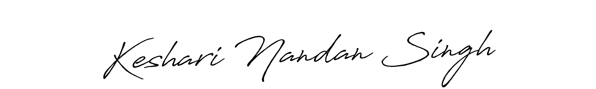 You should practise on your own different ways (Antro_Vectra_Bolder) to write your name (Keshari Nandan Singh) in signature. don't let someone else do it for you. Keshari Nandan Singh signature style 7 images and pictures png
