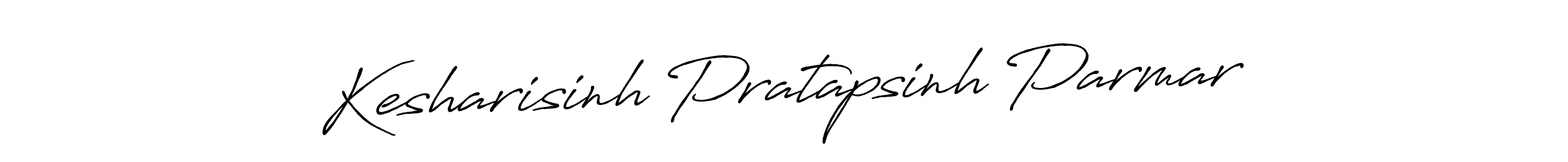 Use a signature maker to create a handwritten signature online. With this signature software, you can design (Antro_Vectra_Bolder) your own signature for name Kesharisinh Pratapsinh Parmar. Kesharisinh Pratapsinh Parmar signature style 7 images and pictures png