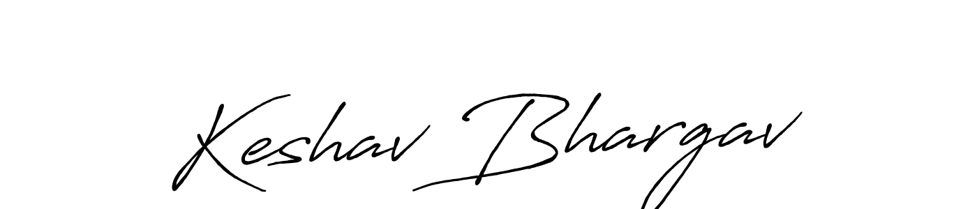 The best way (Antro_Vectra_Bolder) to make a short signature is to pick only two or three words in your name. The name Keshav Bhargav include a total of six letters. For converting this name. Keshav Bhargav signature style 7 images and pictures png