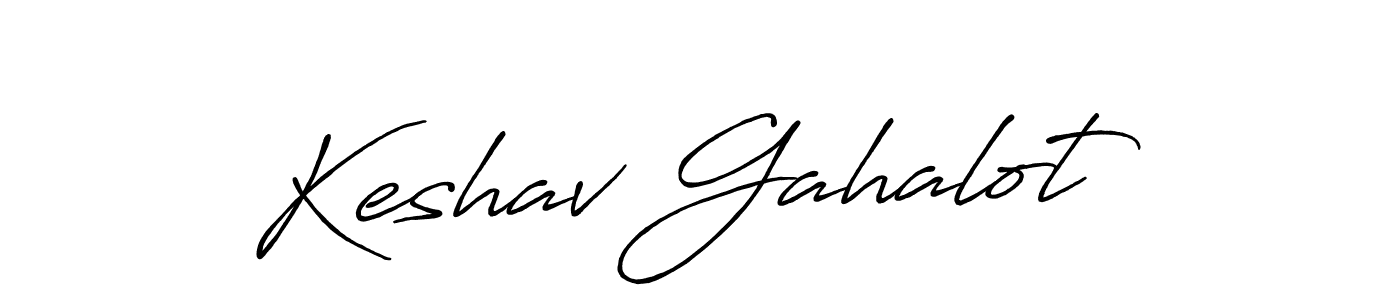 Keshav Gahalot stylish signature style. Best Handwritten Sign (Antro_Vectra_Bolder) for my name. Handwritten Signature Collection Ideas for my name Keshav Gahalot. Keshav Gahalot signature style 7 images and pictures png