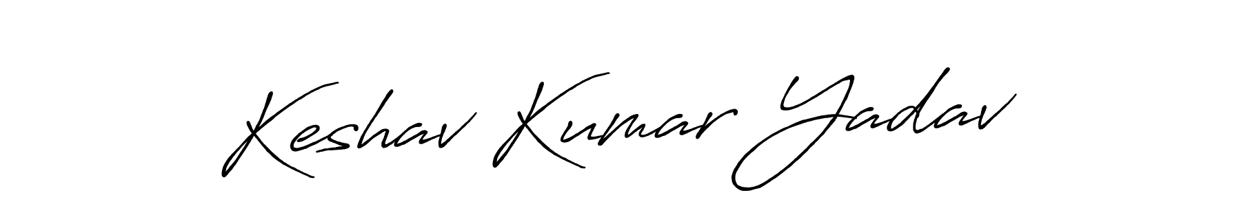 Create a beautiful signature design for name Keshav Kumar Yadav. With this signature (Antro_Vectra_Bolder) fonts, you can make a handwritten signature for free. Keshav Kumar Yadav signature style 7 images and pictures png