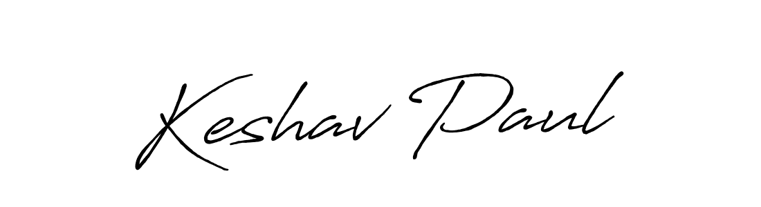 How to make Keshav Paul name signature. Use Antro_Vectra_Bolder style for creating short signs online. This is the latest handwritten sign. Keshav Paul signature style 7 images and pictures png