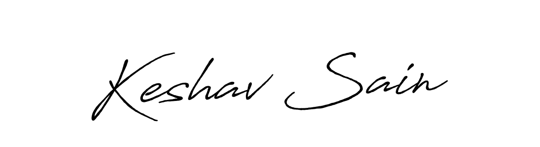 Make a beautiful signature design for name Keshav Sain. With this signature (Antro_Vectra_Bolder) style, you can create a handwritten signature for free. Keshav Sain signature style 7 images and pictures png