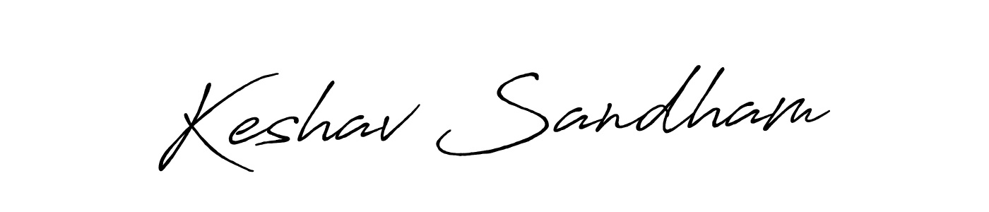 Keshav Sandham stylish signature style. Best Handwritten Sign (Antro_Vectra_Bolder) for my name. Handwritten Signature Collection Ideas for my name Keshav Sandham. Keshav Sandham signature style 7 images and pictures png