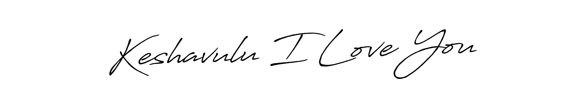 Use a signature maker to create a handwritten signature online. With this signature software, you can design (Antro_Vectra_Bolder) your own signature for name Keshavulu I Love You. Keshavulu I Love You signature style 7 images and pictures png