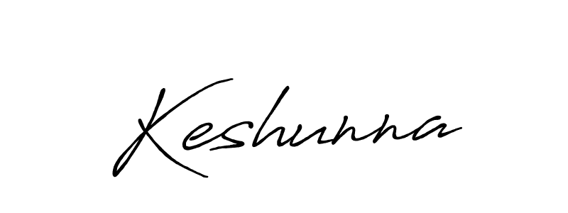 Design your own signature with our free online signature maker. With this signature software, you can create a handwritten (Antro_Vectra_Bolder) signature for name Keshunna. Keshunna signature style 7 images and pictures png