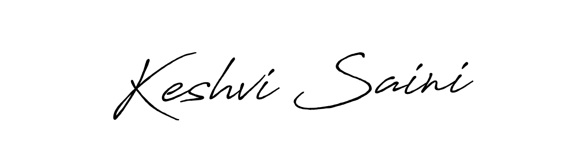 Make a beautiful signature design for name Keshvi Saini. With this signature (Antro_Vectra_Bolder) style, you can create a handwritten signature for free. Keshvi Saini signature style 7 images and pictures png