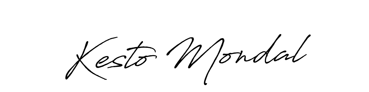 Antro_Vectra_Bolder is a professional signature style that is perfect for those who want to add a touch of class to their signature. It is also a great choice for those who want to make their signature more unique. Get Kesto Mondal name to fancy signature for free. Kesto Mondal signature style 7 images and pictures png