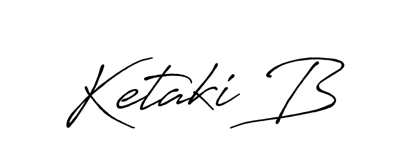 Create a beautiful signature design for name Ketaki B. With this signature (Antro_Vectra_Bolder) fonts, you can make a handwritten signature for free. Ketaki B signature style 7 images and pictures png