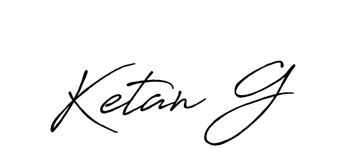 Also we have Ketan G name is the best signature style. Create professional handwritten signature collection using Antro_Vectra_Bolder autograph style. Ketan G signature style 7 images and pictures png