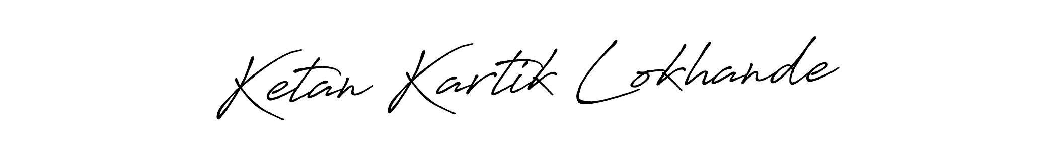 Antro_Vectra_Bolder is a professional signature style that is perfect for those who want to add a touch of class to their signature. It is also a great choice for those who want to make their signature more unique. Get Ketan Kartik Lokhande name to fancy signature for free. Ketan Kartik Lokhande signature style 7 images and pictures png