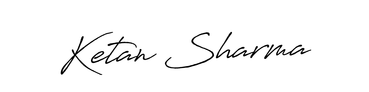 Ketan Sharma stylish signature style. Best Handwritten Sign (Antro_Vectra_Bolder) for my name. Handwritten Signature Collection Ideas for my name Ketan Sharma. Ketan Sharma signature style 7 images and pictures png