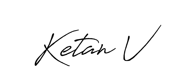 Make a beautiful signature design for name Ketan V. Use this online signature maker to create a handwritten signature for free. Ketan V signature style 7 images and pictures png