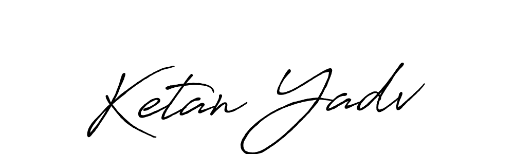 Make a beautiful signature design for name Ketan Yadv. With this signature (Antro_Vectra_Bolder) style, you can create a handwritten signature for free. Ketan Yadv signature style 7 images and pictures png