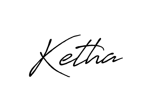 Make a beautiful signature design for name Ketha. With this signature (Antro_Vectra_Bolder) style, you can create a handwritten signature for free. Ketha signature style 7 images and pictures png