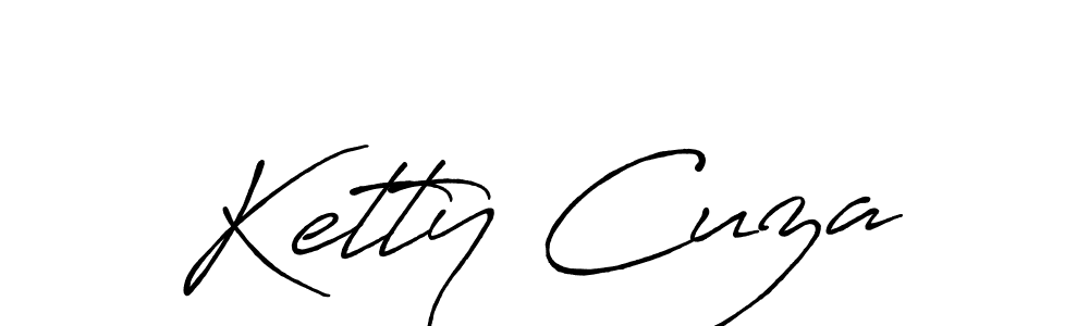 How to make Ketty Cuza name signature. Use Antro_Vectra_Bolder style for creating short signs online. This is the latest handwritten sign. Ketty Cuza signature style 7 images and pictures png