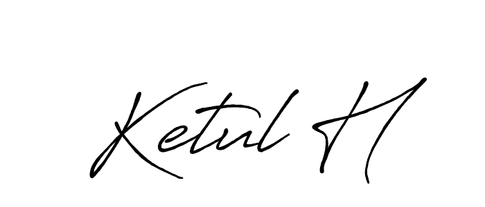 Here are the top 10 professional signature styles for the name Ketul H. These are the best autograph styles you can use for your name. Ketul H signature style 7 images and pictures png