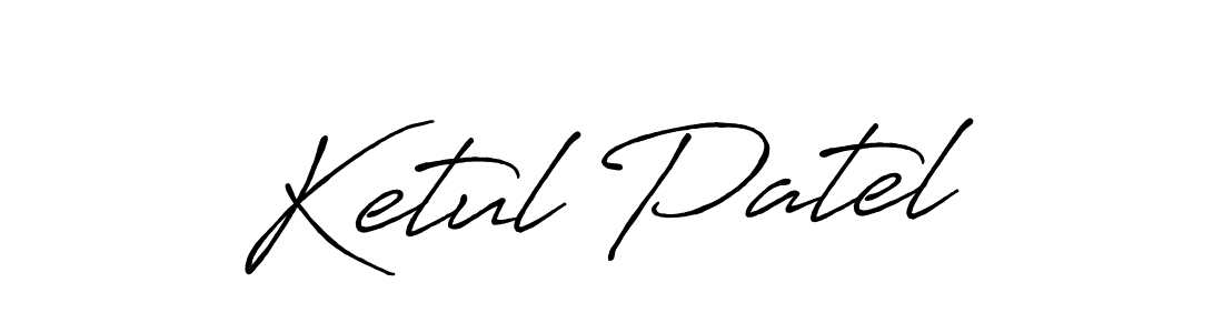 Create a beautiful signature design for name Ketul Patel. With this signature (Antro_Vectra_Bolder) fonts, you can make a handwritten signature for free. Ketul Patel signature style 7 images and pictures png