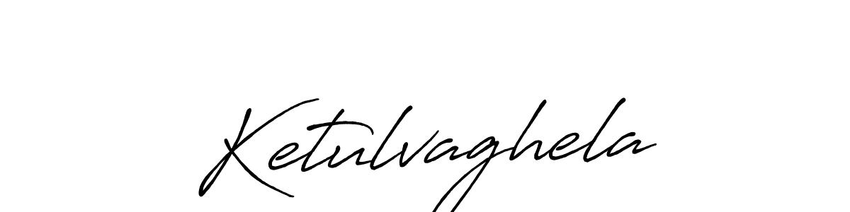 Make a beautiful signature design for name Ketulvaghela. With this signature (Antro_Vectra_Bolder) style, you can create a handwritten signature for free. Ketulvaghela signature style 7 images and pictures png