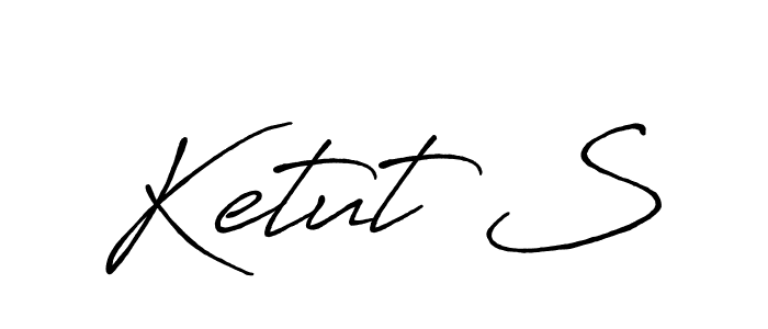 This is the best signature style for the Ketut S name. Also you like these signature font (Antro_Vectra_Bolder). Mix name signature. Ketut S signature style 7 images and pictures png