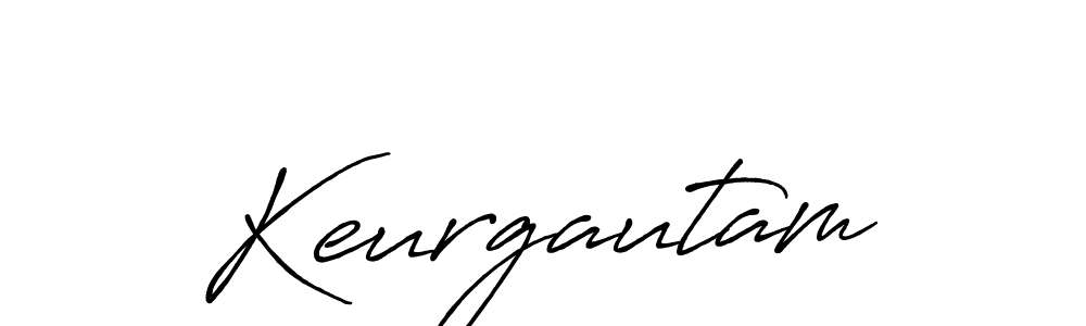 How to make Keurgautam name signature. Use Antro_Vectra_Bolder style for creating short signs online. This is the latest handwritten sign. Keurgautam signature style 7 images and pictures png