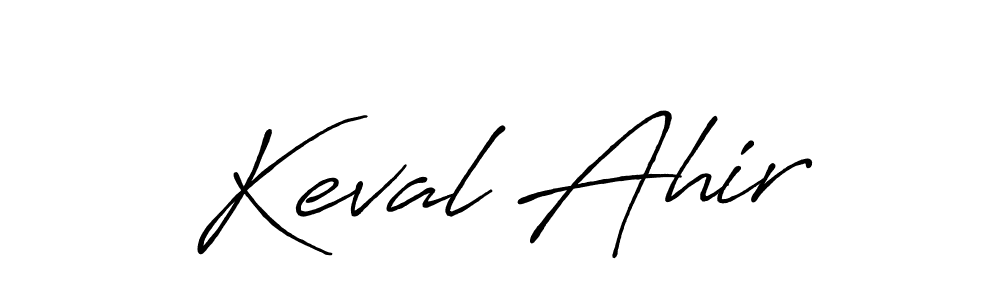 Also we have Keval Ahir name is the best signature style. Create professional handwritten signature collection using Antro_Vectra_Bolder autograph style. Keval Ahir signature style 7 images and pictures png