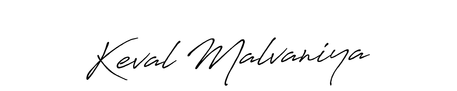 How to make Keval Malvaniya signature? Antro_Vectra_Bolder is a professional autograph style. Create handwritten signature for Keval Malvaniya name. Keval Malvaniya signature style 7 images and pictures png