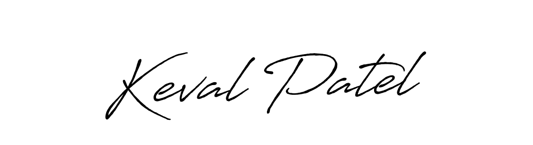 How to make Keval Patel name signature. Use Antro_Vectra_Bolder style for creating short signs online. This is the latest handwritten sign. Keval Patel signature style 7 images and pictures png