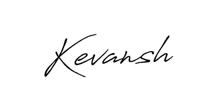 Make a beautiful signature design for name Kevansh. With this signature (Antro_Vectra_Bolder) style, you can create a handwritten signature for free. Kevansh signature style 7 images and pictures png