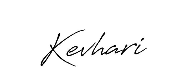 How to make Kevhari name signature. Use Antro_Vectra_Bolder style for creating short signs online. This is the latest handwritten sign. Kevhari signature style 7 images and pictures png