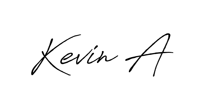 Design your own signature with our free online signature maker. With this signature software, you can create a handwritten (Antro_Vectra_Bolder) signature for name Kevin A. Kevin A signature style 7 images and pictures png