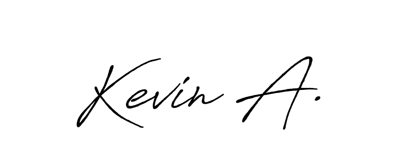 Similarly Antro_Vectra_Bolder is the best handwritten signature design. Signature creator online .You can use it as an online autograph creator for name Kevin A.. Kevin A. signature style 7 images and pictures png