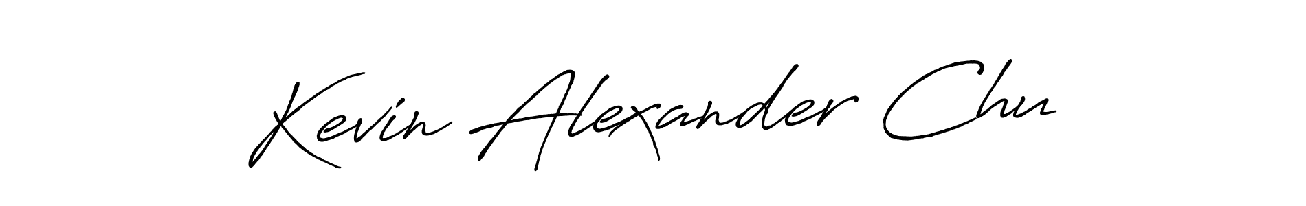 You should practise on your own different ways (Antro_Vectra_Bolder) to write your name (Kevin Alexander Chu) in signature. don't let someone else do it for you. Kevin Alexander Chu signature style 7 images and pictures png
