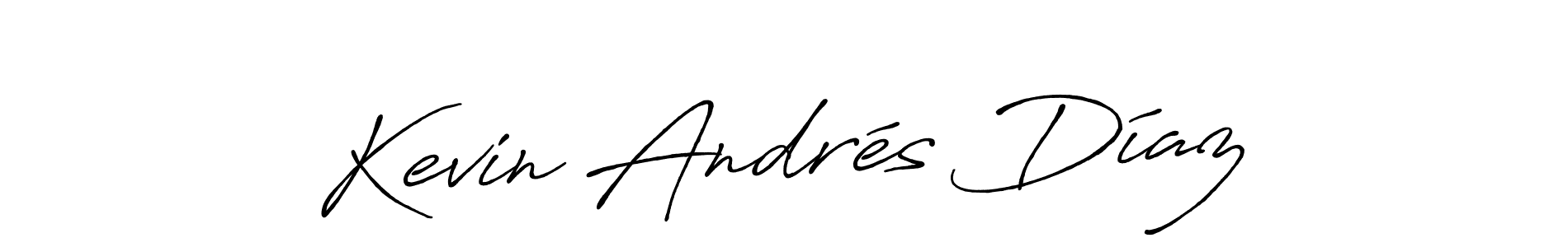 How to make Kevin Andrés Díaz name signature. Use Antro_Vectra_Bolder style for creating short signs online. This is the latest handwritten sign. Kevin Andrés Díaz signature style 7 images and pictures png