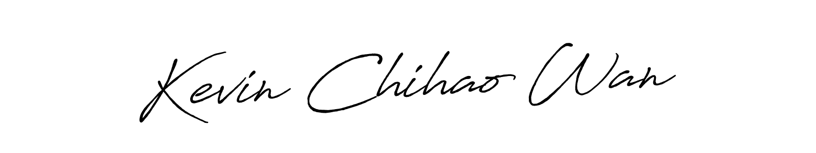 How to make Kevin Chihao Wan name signature. Use Antro_Vectra_Bolder style for creating short signs online. This is the latest handwritten sign. Kevin Chihao Wan signature style 7 images and pictures png