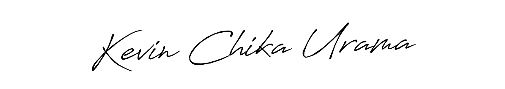 How to make Kevin Chika Urama name signature. Use Antro_Vectra_Bolder style for creating short signs online. This is the latest handwritten sign. Kevin Chika Urama signature style 7 images and pictures png