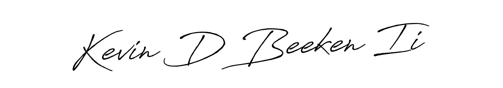 Antro_Vectra_Bolder is a professional signature style that is perfect for those who want to add a touch of class to their signature. It is also a great choice for those who want to make their signature more unique. Get Kevin D Beeken Ii name to fancy signature for free. Kevin D Beeken Ii signature style 7 images and pictures png