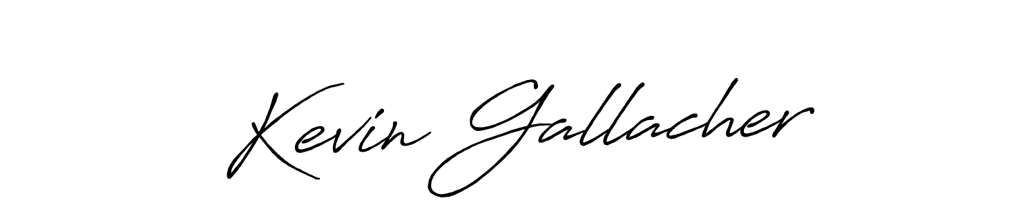 Make a beautiful signature design for name Kevin Gallacher. With this signature (Antro_Vectra_Bolder) style, you can create a handwritten signature for free. Kevin Gallacher signature style 7 images and pictures png