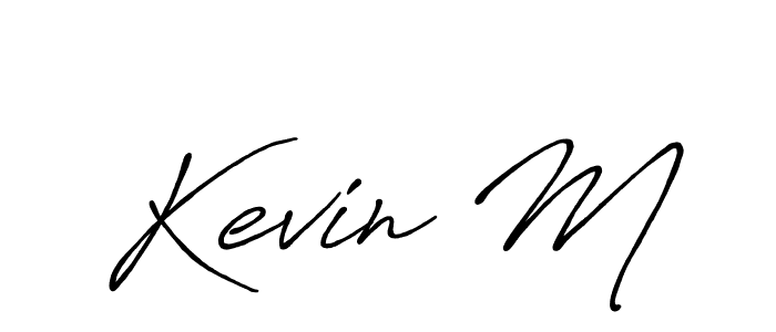 Design your own signature with our free online signature maker. With this signature software, you can create a handwritten (Antro_Vectra_Bolder) signature for name Kevin M. Kevin M signature style 7 images and pictures png