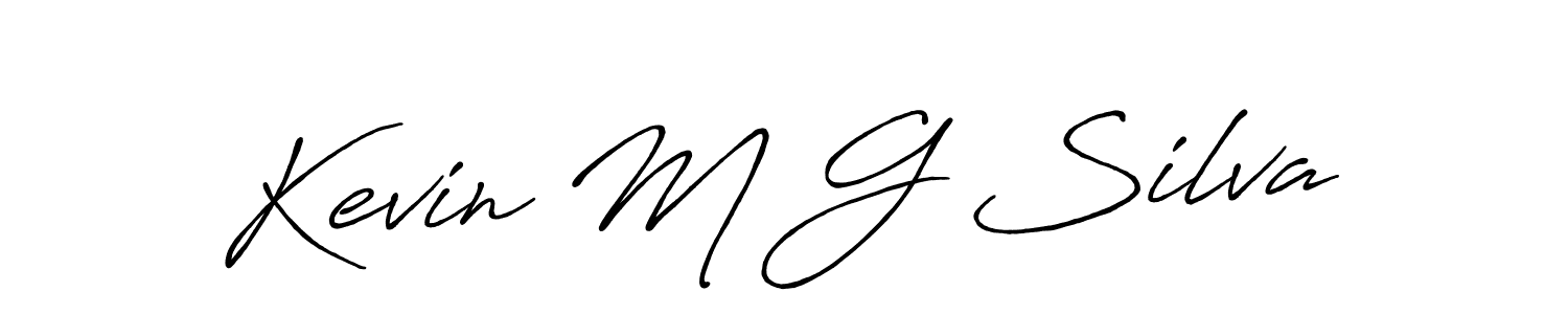 How to make Kevin M G Silva name signature. Use Antro_Vectra_Bolder style for creating short signs online. This is the latest handwritten sign. Kevin M G Silva signature style 7 images and pictures png