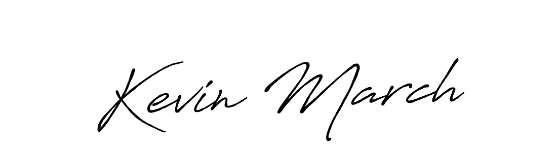Create a beautiful signature design for name Kevin March. With this signature (Antro_Vectra_Bolder) fonts, you can make a handwritten signature for free. Kevin March signature style 7 images and pictures png
