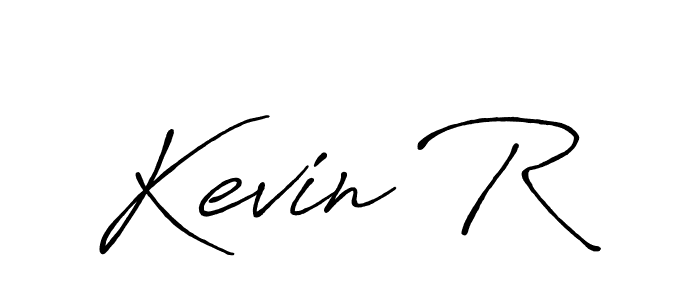 Create a beautiful signature design for name Kevin R. With this signature (Antro_Vectra_Bolder) fonts, you can make a handwritten signature for free. Kevin R signature style 7 images and pictures png