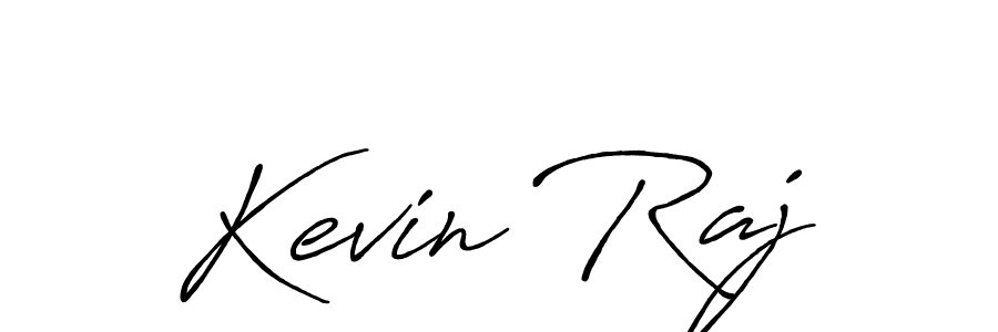 How to make Kevin Raj name signature. Use Antro_Vectra_Bolder style for creating short signs online. This is the latest handwritten sign. Kevin Raj signature style 7 images and pictures png