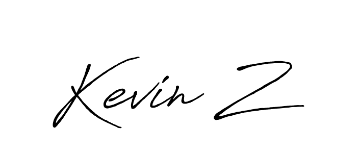 The best way (Antro_Vectra_Bolder) to make a short signature is to pick only two or three words in your name. The name Kevin Z include a total of six letters. For converting this name. Kevin Z signature style 7 images and pictures png