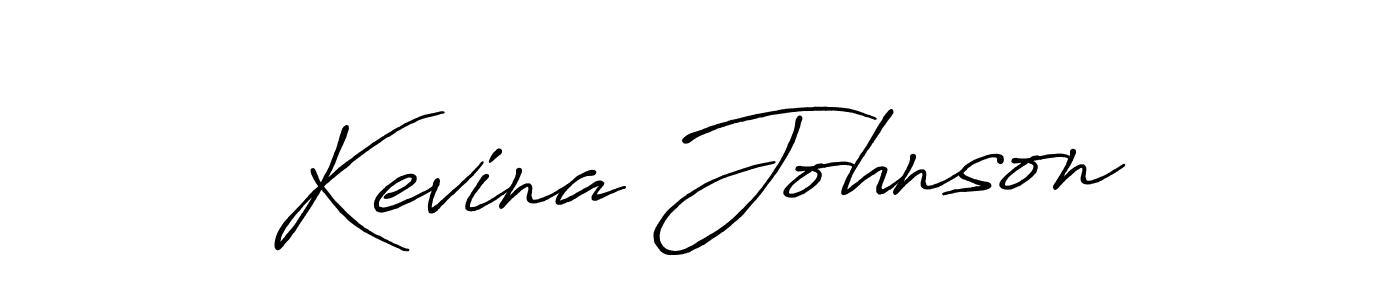 Use a signature maker to create a handwritten signature online. With this signature software, you can design (Antro_Vectra_Bolder) your own signature for name Kevina Johnson. Kevina Johnson signature style 7 images and pictures png