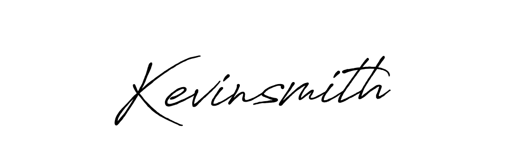 Make a beautiful signature design for name Kevinsmith. With this signature (Antro_Vectra_Bolder) style, you can create a handwritten signature for free. Kevinsmith signature style 7 images and pictures png