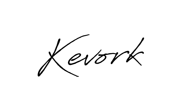 if you are searching for the best signature style for your name Kevork. so please give up your signature search. here we have designed multiple signature styles  using Antro_Vectra_Bolder. Kevork signature style 7 images and pictures png